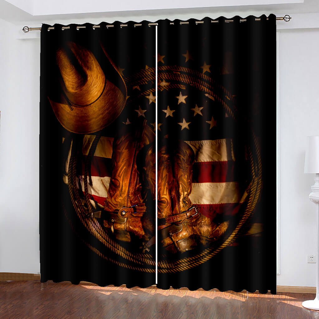 2024 NEW American Flag Curtains Blackout Window Drapes