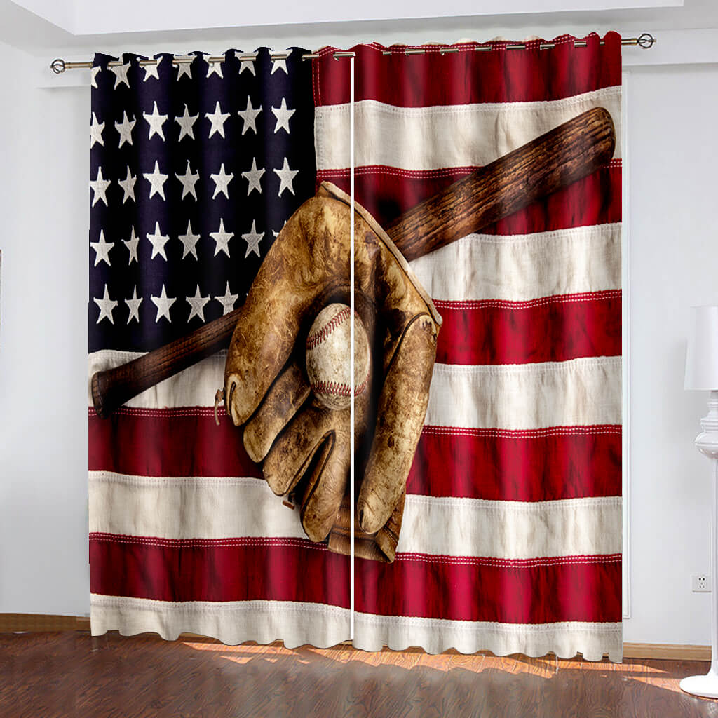 2024 NEW American Flag Curtains Blackout Window Drapes