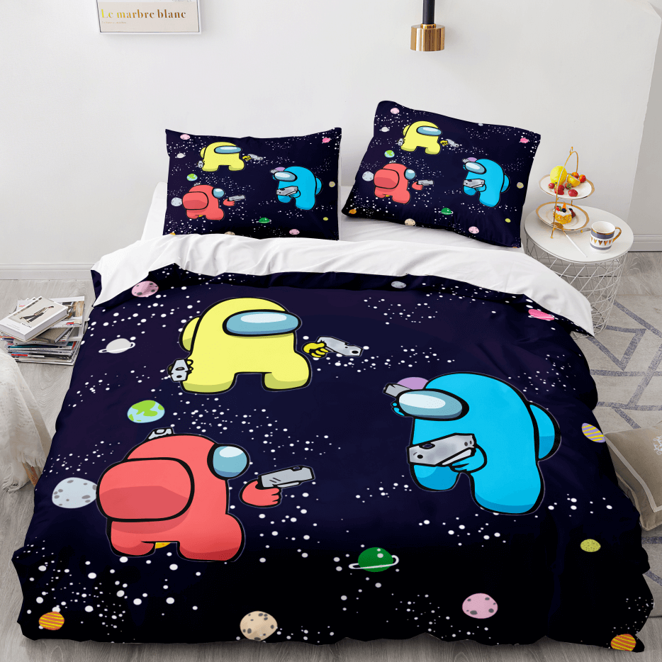 2024 NEW Among Us PatternCosplay Bedding Sets Quilt Cover