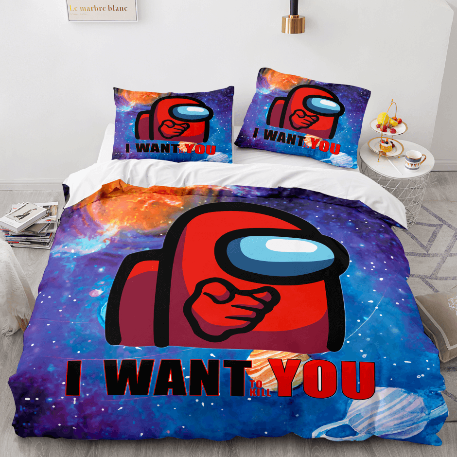 2024 NEW Among Us PatternCosplay Bedding Sets Quilt Cover