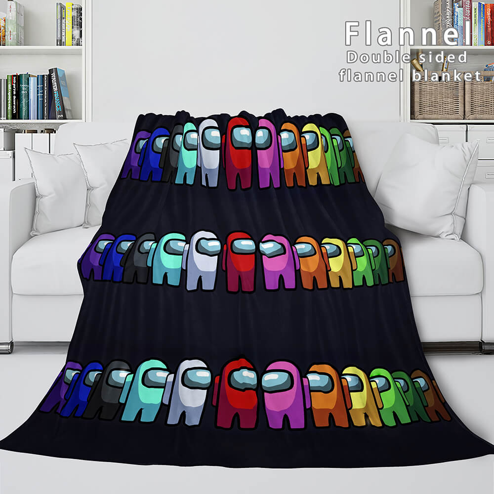 2024 NEW Among Us Soft Flannel Blanket Fleece Throw Blanket Bedding Sets