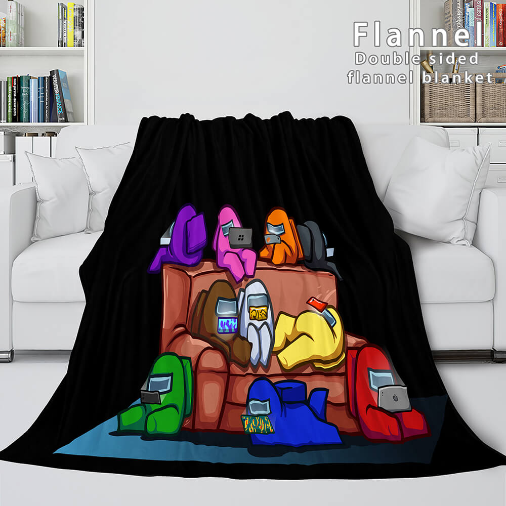 2024 NEW Among Us Soft Flannel Blanket Fleece Throw Blanket Bedding Sets