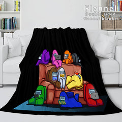 2024 NEW Among Us Soft Flannel Blanket Fleece Throw Blanket Bedding Sets