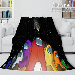 2024 NEW Among Us Soft Flannel Blanket Fleece Throw Blanket Bedding Sets