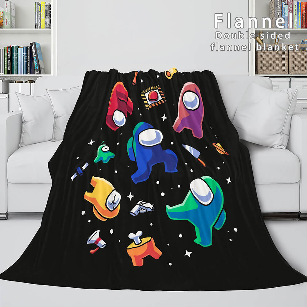 2024 NEW Among Us Soft Flannel Blanket Fleece Throw Blanket Bedding Sets