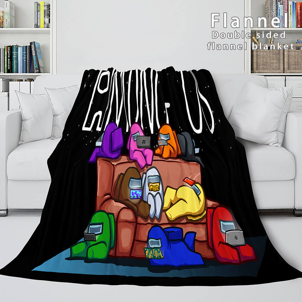 2024 NEW Among Us Soft Flannel Blanket Fleece Throw Blanket Bedding Sets