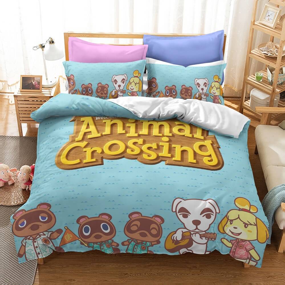 2024 NEW Animal Crossing Cosplay Bedding Set Duvet Cover Quilt Covers Bed Set