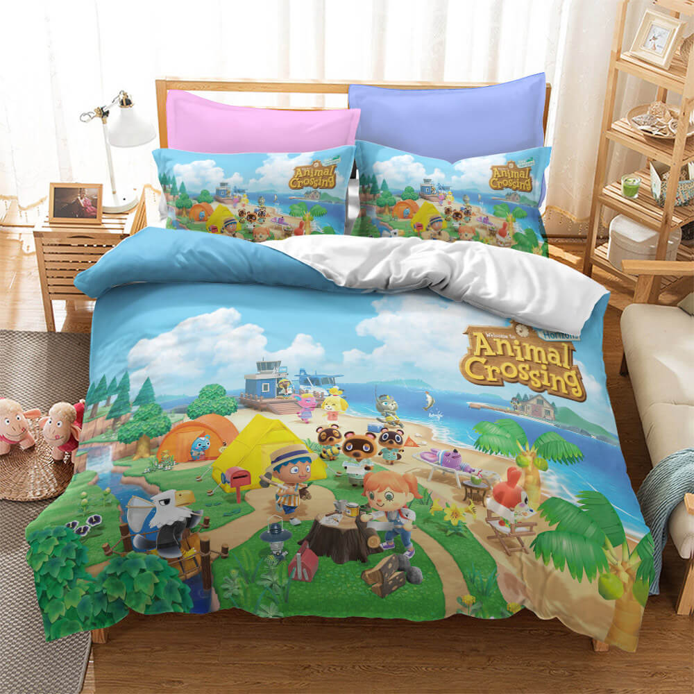 2024 NEW Animal Crossing Pattern Bedding Set Quilt Cover Without Filler