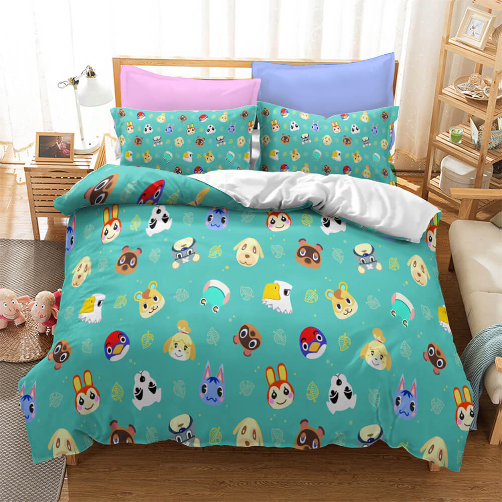 2024 NEW Animal Crossing Pattern Bedding Set Quilt Cover Without Filler