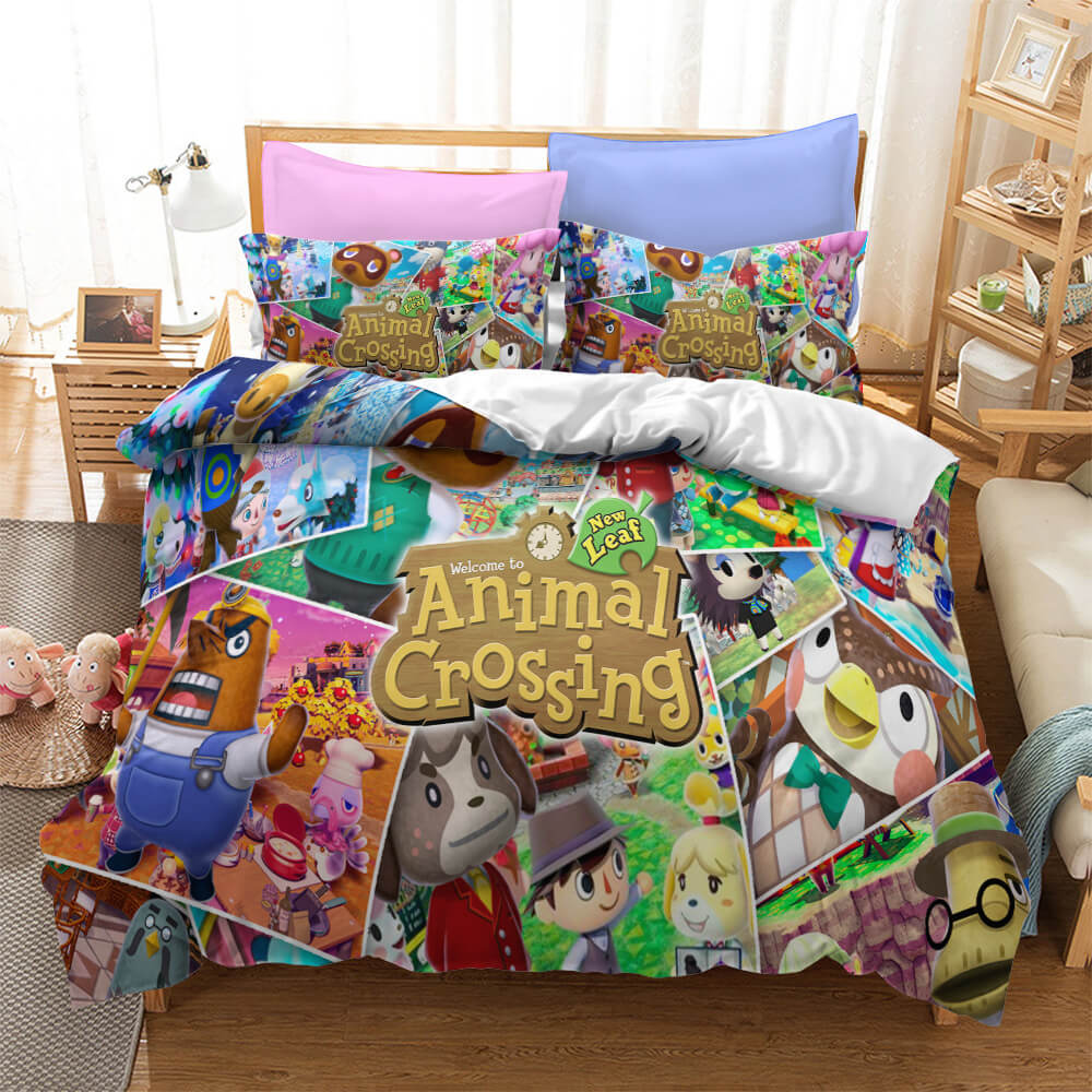 2024 NEW Animal Crossing Pattern Bedding Set Quilt Cover Without Filler