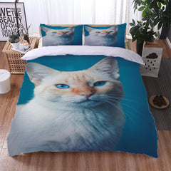 2024 NEW Animal Cute Cat Bedding Set Duvet Cover
