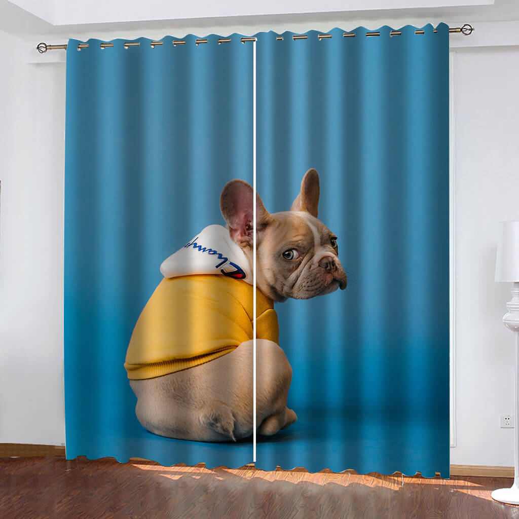 2024 NEW Animal Dog Curtains Blackout Window Drapes