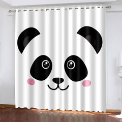 2024 NEW Animal Panda Curtains Pattern Blackout Window Drapes