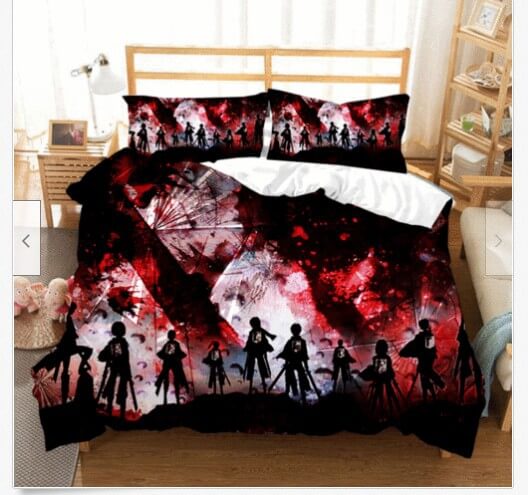 2024 NEW Anime Attack on Titan Bedding Set Quilt Covers Without Filler