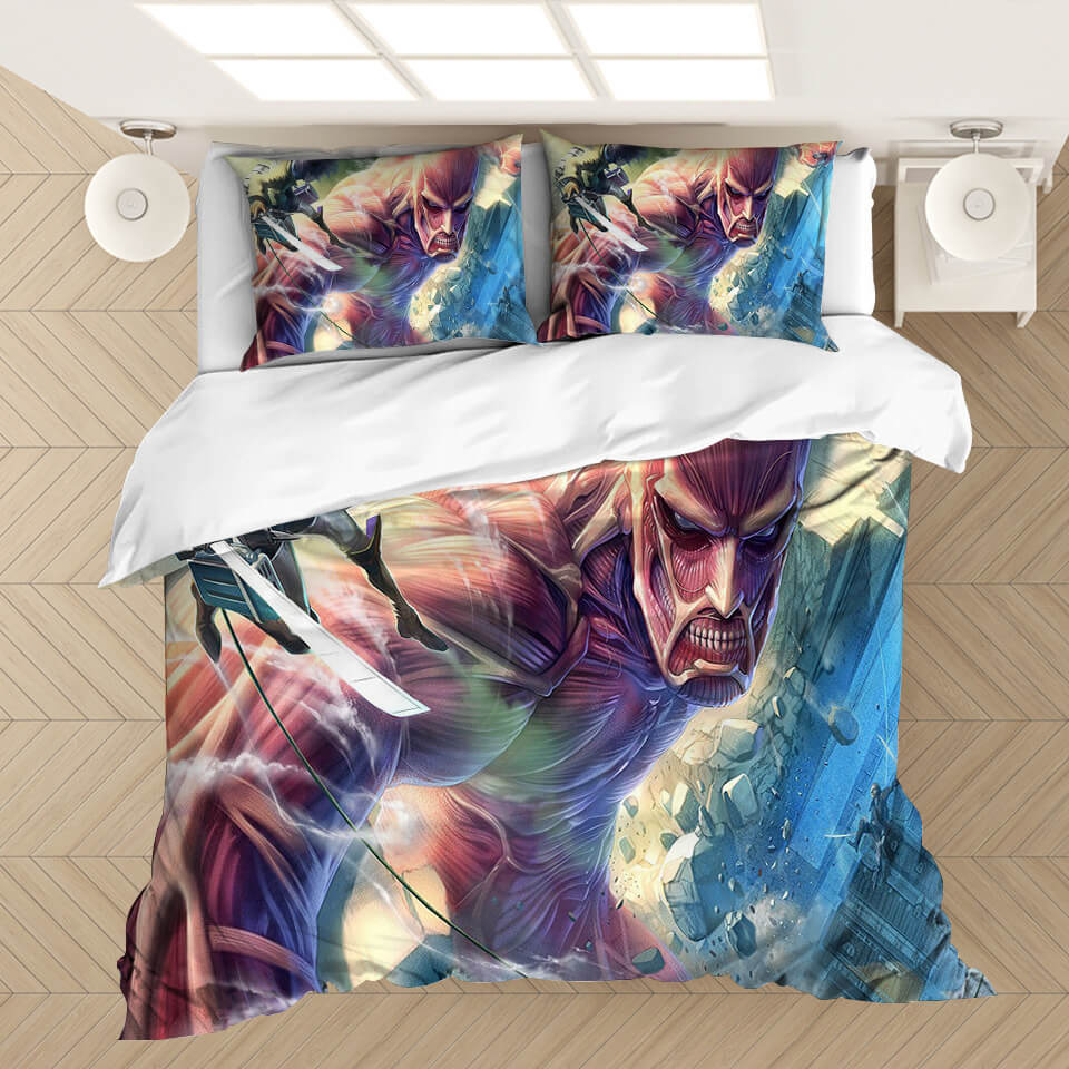 2024 NEW Anime Attack on Titan Bedding Set Quilt Covers Without Filler