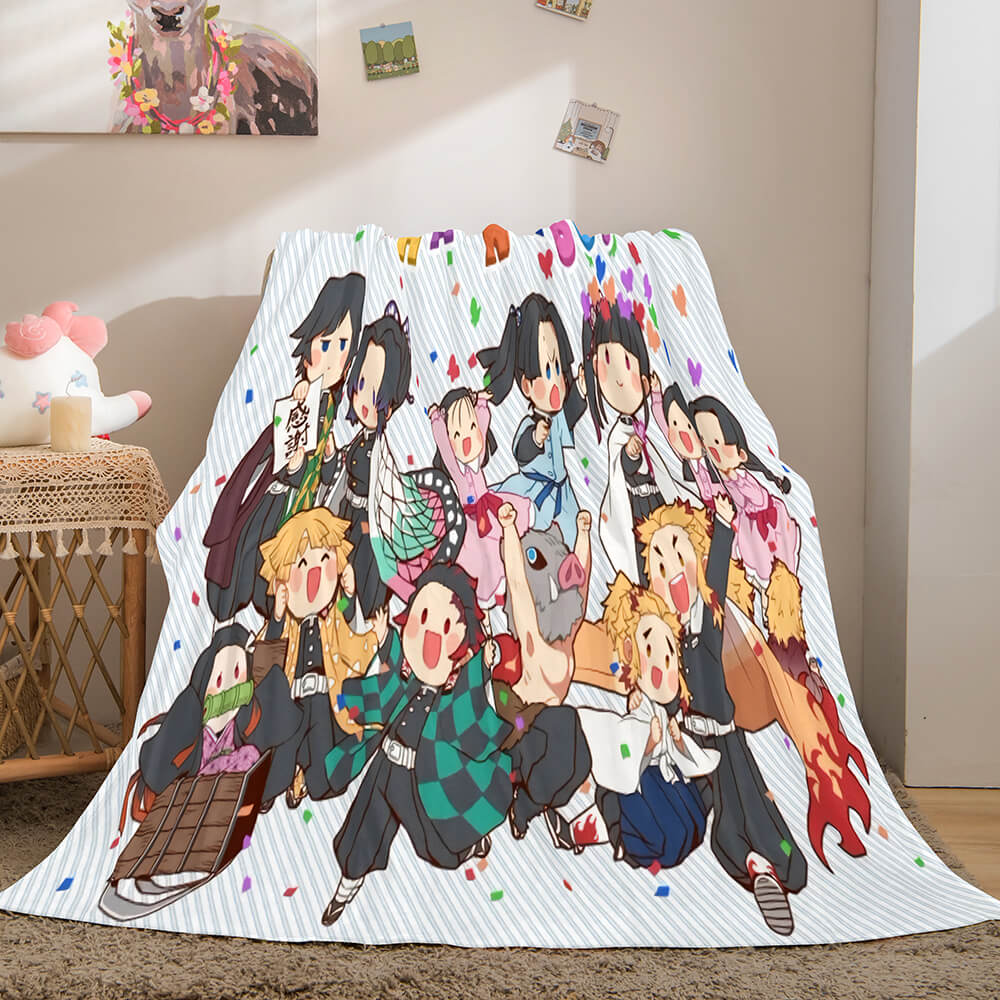 2024 NEW Anime Demon Slayer Flannel Fleece Throw Blanket