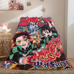 2024 NEW Anime Demon Slayer Flannel Fleece Throw Blanket