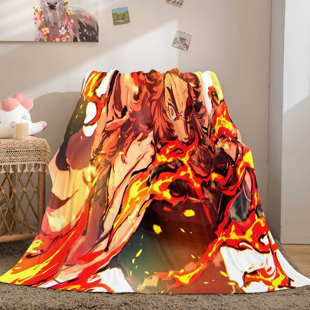 2024 NEW Anime Demon Slayer Flannel Fleece Throw Blanket