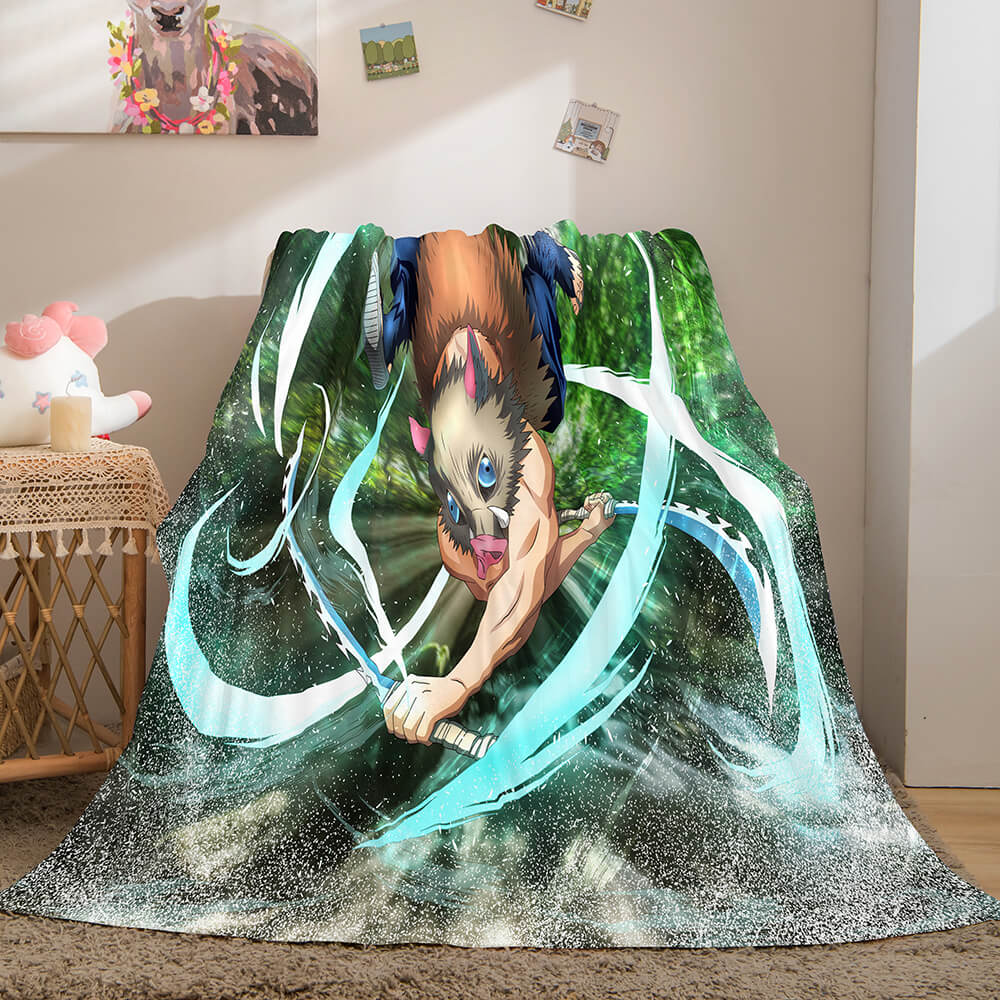 2024 NEW Anime Demon Slayer Flannel Fleece Throw Blanket