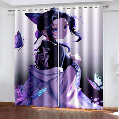 2024 NEW Anime Demon Slayer Curtains Blackout Window Drapes