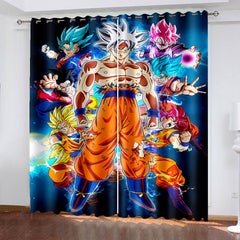 2024 NEW Anime Dragon Ball Curtains Pattern Blackout Window Drapes