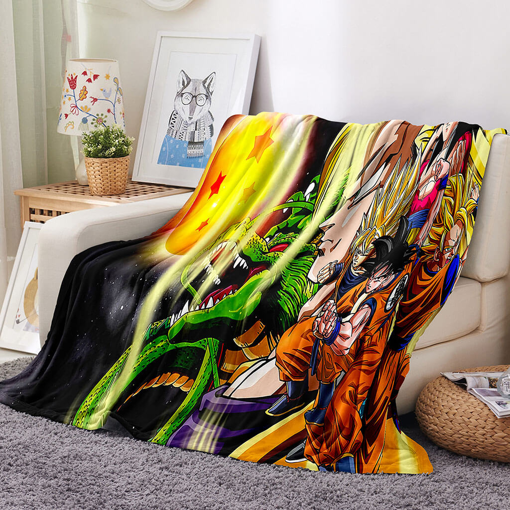 2024 NEW Anime Dragon Ball Super Blanket Flannel Throw Room Decoration