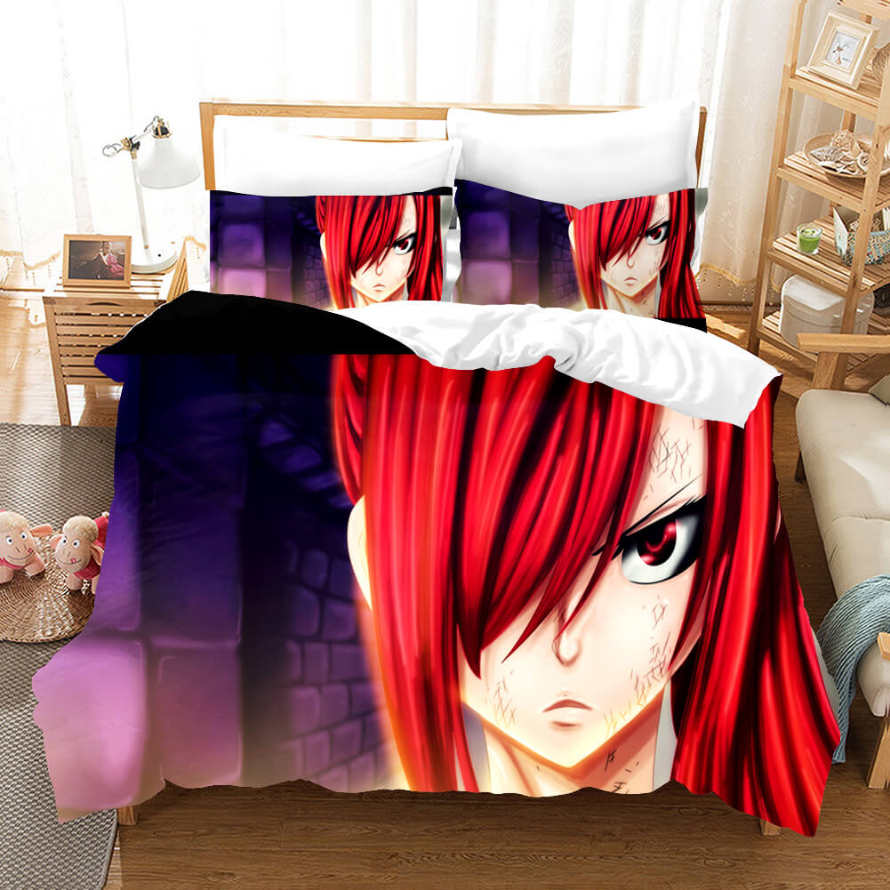 2024 NEW Anime Fairy Tail Cosplay Bedding Set Quilt Covers Without Filler