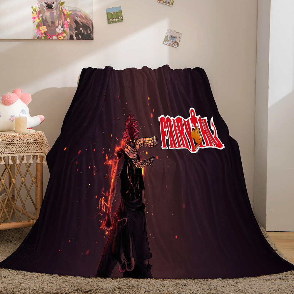 2024 NEW Anime Fairy Tail Flannel Caroset Throw Blanket