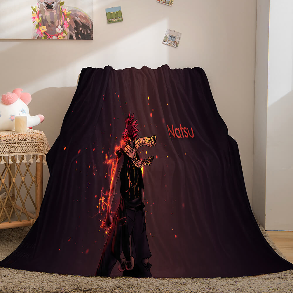 2024 NEW Anime Fairy Tail Flannel Caroset Throw Blanket