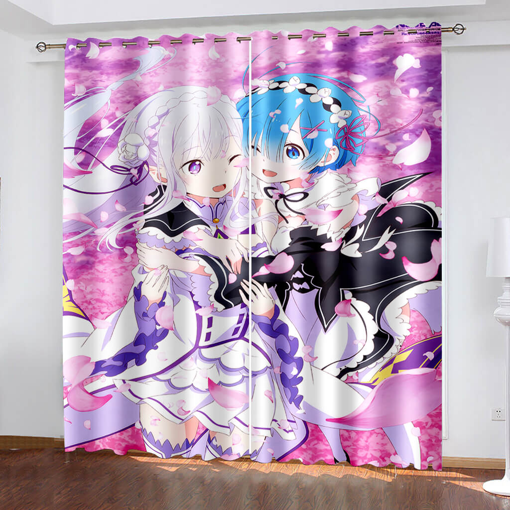 2024 NEW Anime Genshin Impact Curtains Cosplay Blackout Window Treatments Drapes