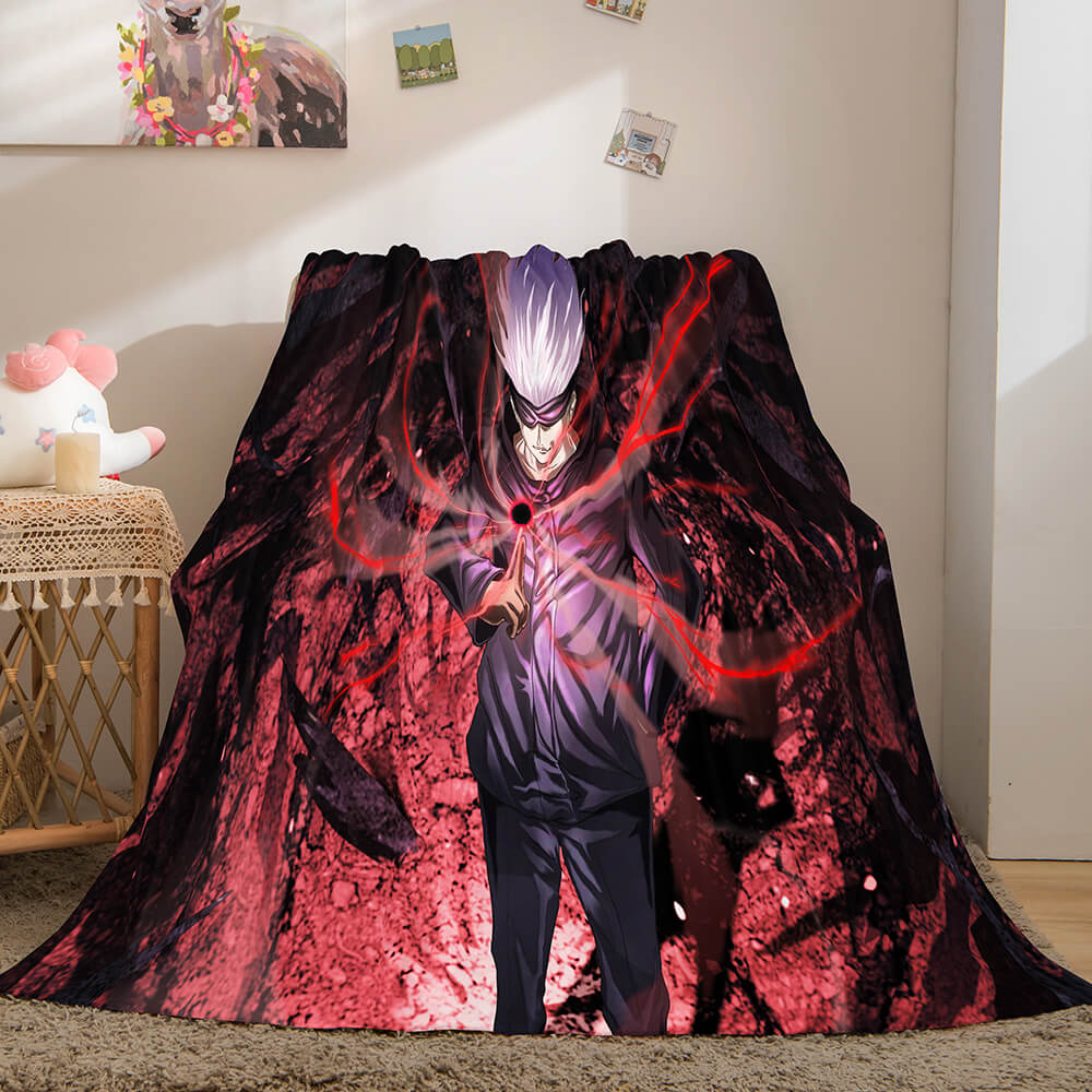 2024 NEW Anime Jujutsu Kaisen Flannel Throw Cosplay Blanket