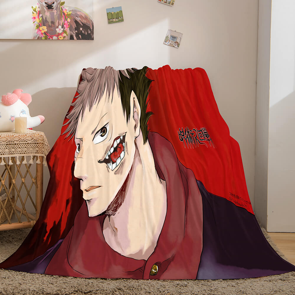 2024 NEW Anime Jujutsu Kaisen Flannel Throw Cosplay Blanket