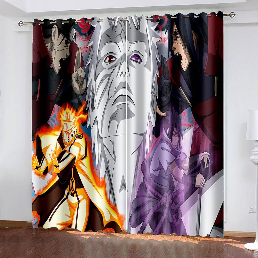 2024 NEW Anime Naruto Curtains Blackout Window Drapes