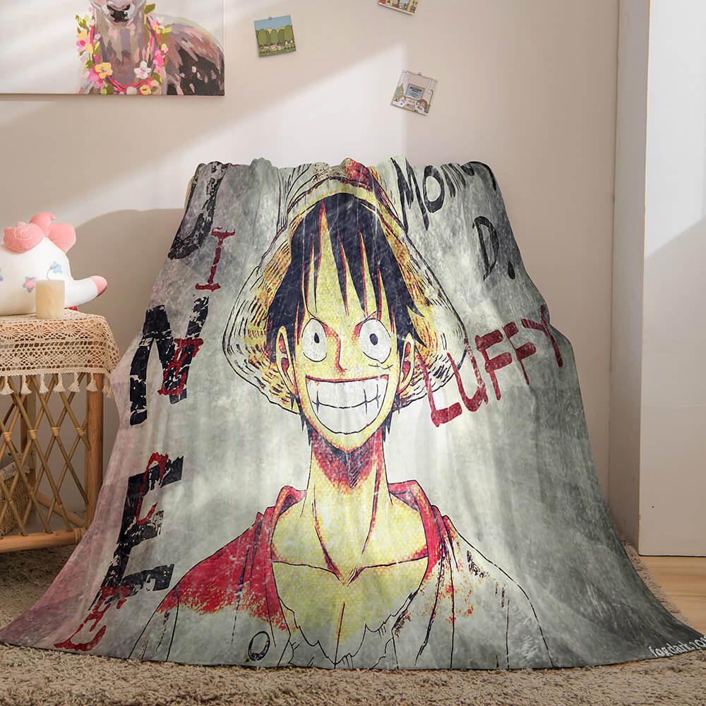 2024 NEW Anime ONE PIECE Cosplay Flannel Blanket Fleece Throw Blanket Sets