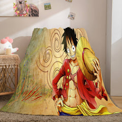 2024 NEW Anime ONE PIECE Cosplay Flannel Blanket Fleece Throw Blanket Sets