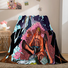 2024 NEW Anime ONE PIECE Cosplay Flannel Blanket Fleece Throw Blanket Sets