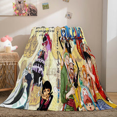 2024 NEW Anime ONE PIECE Cosplay Soft Flannel Fleece Throw Blanket Bedding Sets