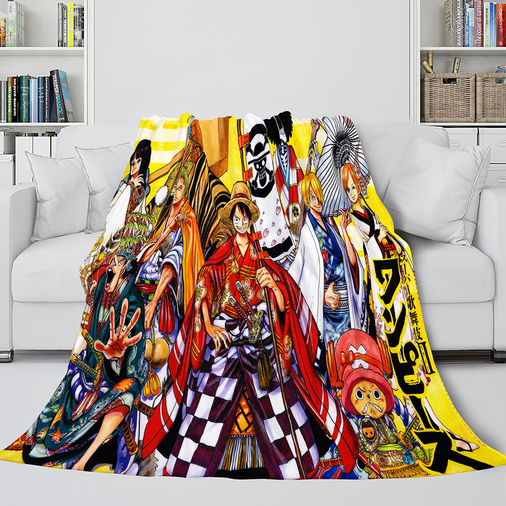 2024 NEW Anime ONE PIECE Throw Flannel Fleece Blanket Soft Cozy Bedding Sets