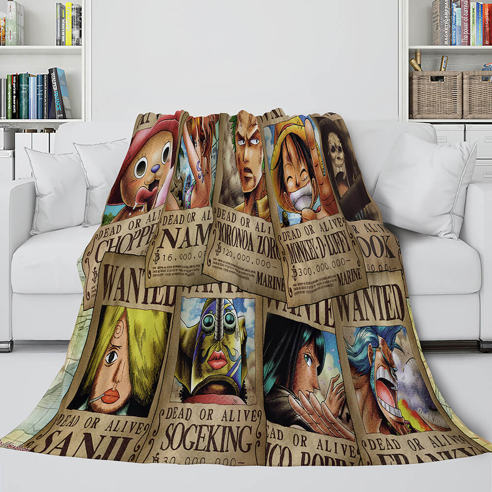 2024 NEW Anime ONE PIECE Throw Flannel Fleece Blanket Soft Cozy Bedding Sets