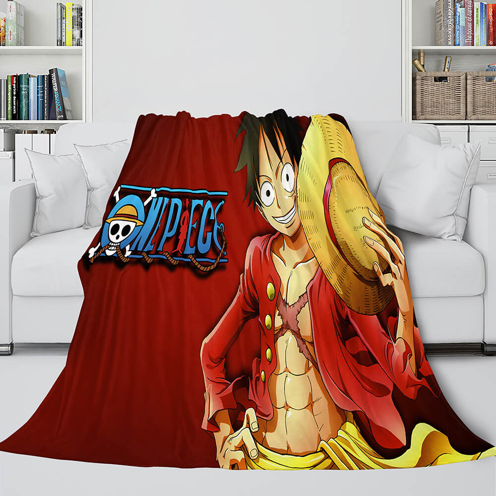 2024 NEW Anime ONE PIECE Throw Flannel Fleece Blanket Soft Cozy Bedding Sets