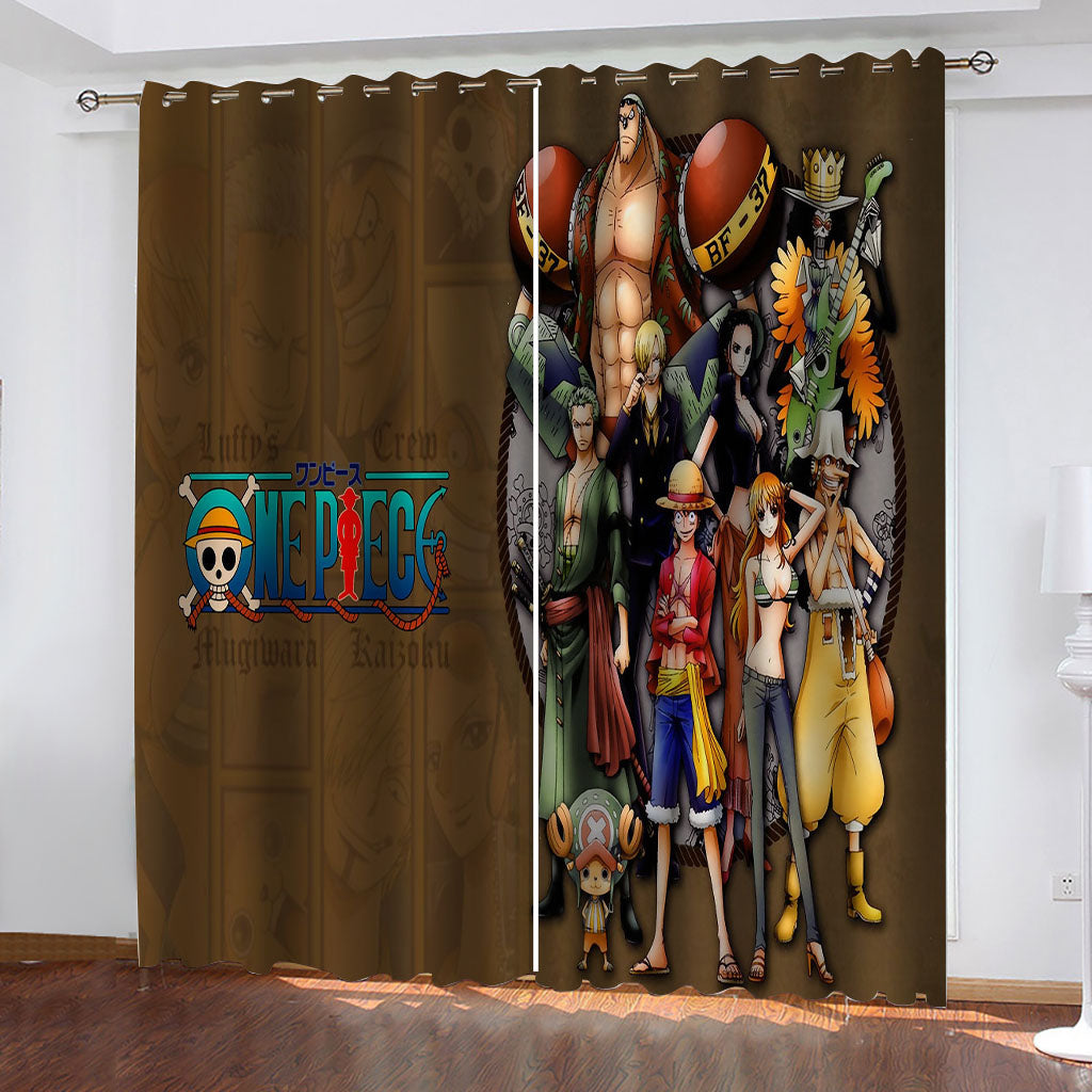 2024 NEW Anime One Piece Curtains Cosplay Blackout Window Drapes Room Decoration