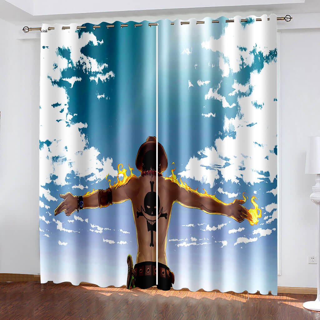 2024 NEW Anime One Piece Curtains Cosplay Blackout Window Drapes Room Decoration