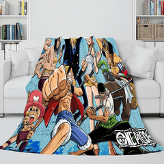 2024 NEW Anime One Piece Straw Hat Pirates Super Soft Flannel Throw Bed Blanket