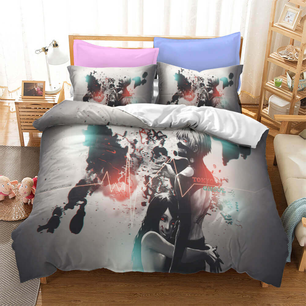 2024 NEW Anime Tokyo Ghoul Cosplay Bedding Set Quilt Cover