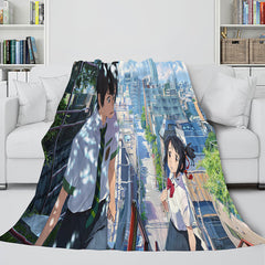 2024 NEW Anime Your Name Cosplay Flannel Blanket Throw