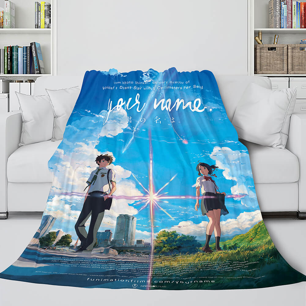 2024 NEW Anime Your Name Cosplay Flannel Blanket Throw