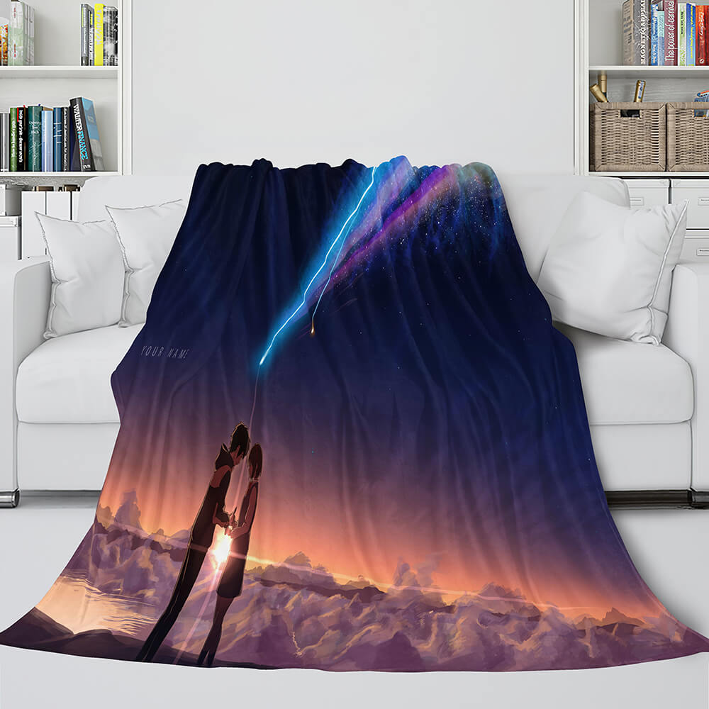 2024 NEW Anime Your Name Cosplay Flannel Blanket Throw