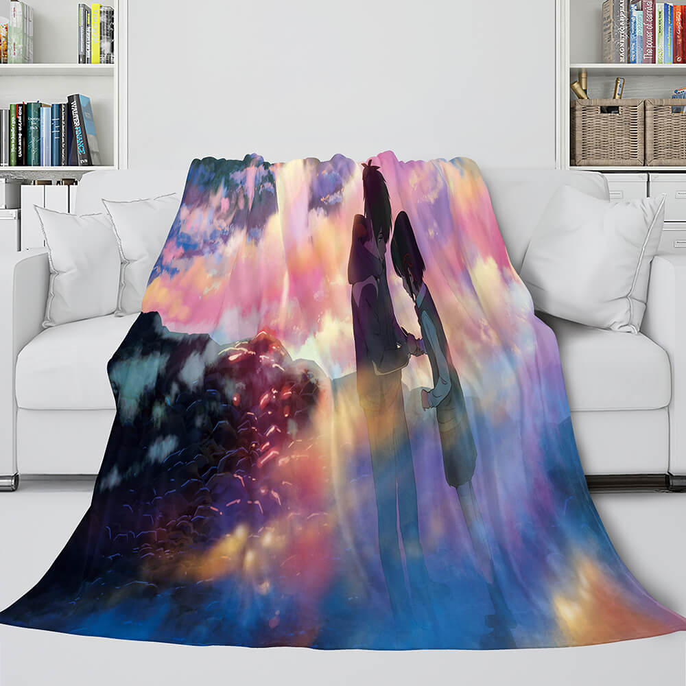 2024 NEW Anime Your Name Cosplay Flannel Blanket Throw