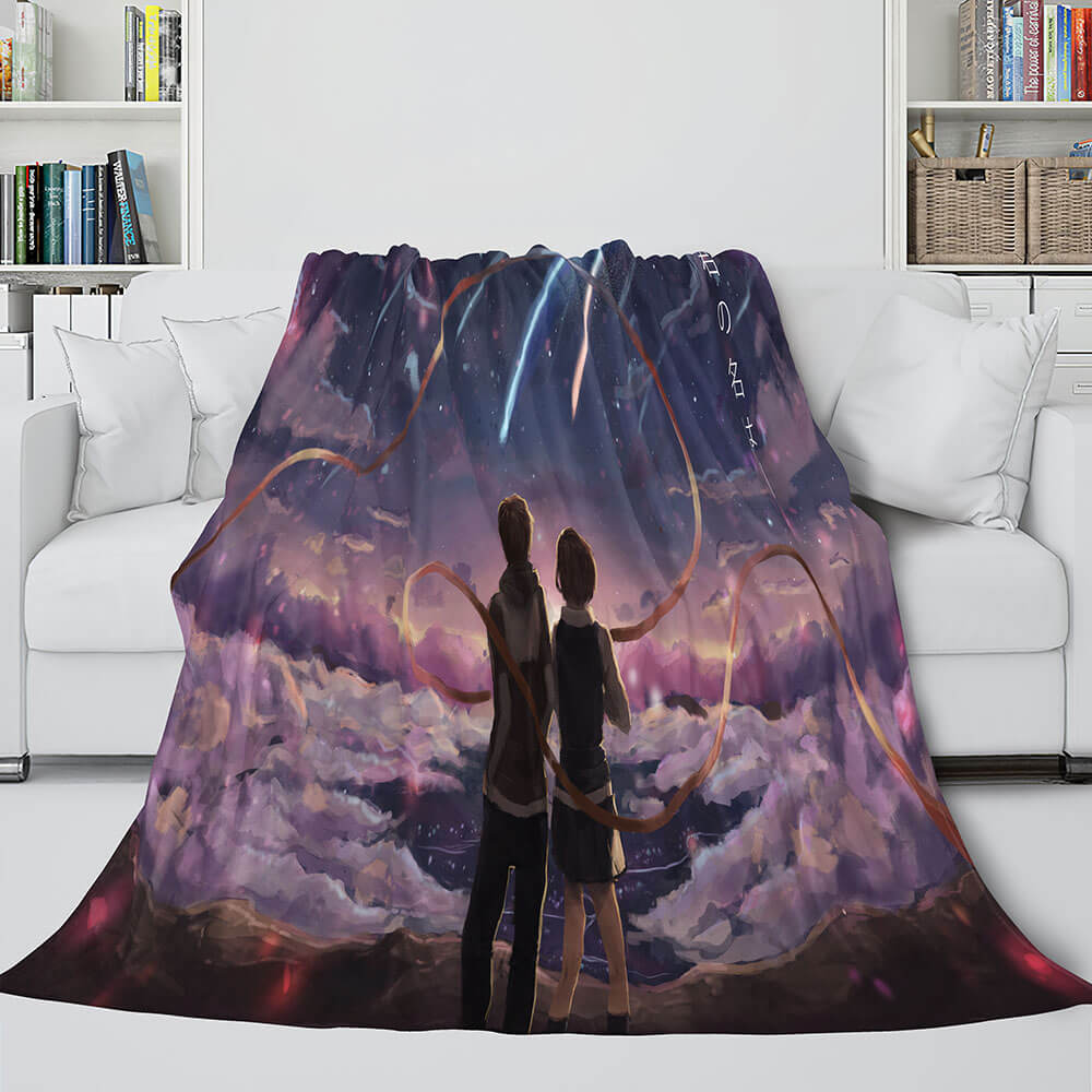 2024 NEW Anime Your Name Cosplay Flannel Blanket Throw