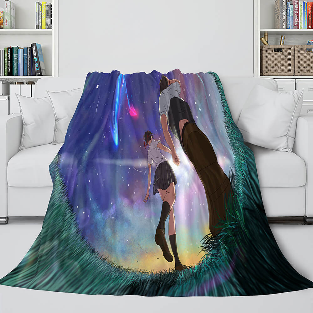 2024 NEW Anime Your Name Cosplay Flannel Blanket Throw